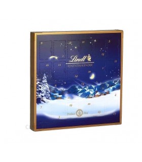 LINDT_ Mini kalendarz adwentowy z czekoladą mleczną oraz nadziewanymi czekoladkami lindt.