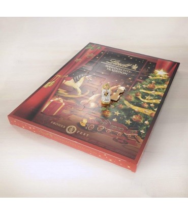 LINDT - XMAS TRADITION CALENDAR 5x253g Maxi kalendarz adwentowy z pralinkami oraz czekoladą mleczną lindt.