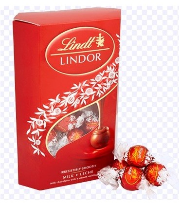 LINDT- Praliny Lindor mleczny Cornet 337g -LINDOR MILK CORNET