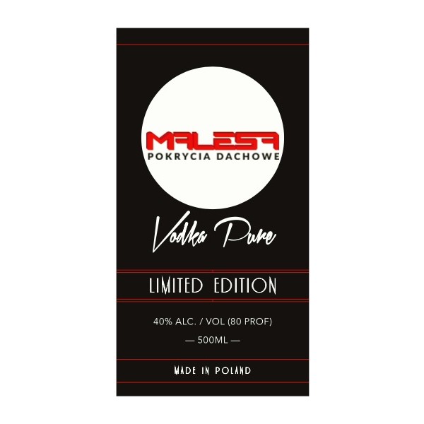 Butelka Futura 500ml, etykieta, tuba, logo