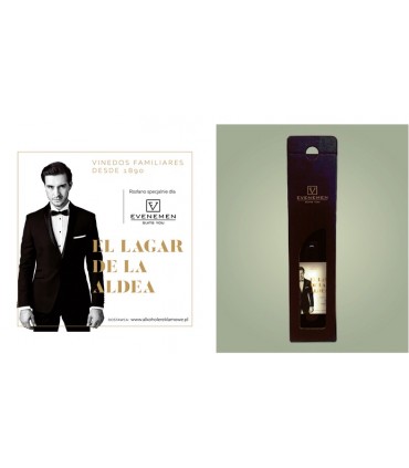 Zestaw prezentowy - WINO 750 ml, etykieta, karton z okienkiem, logo