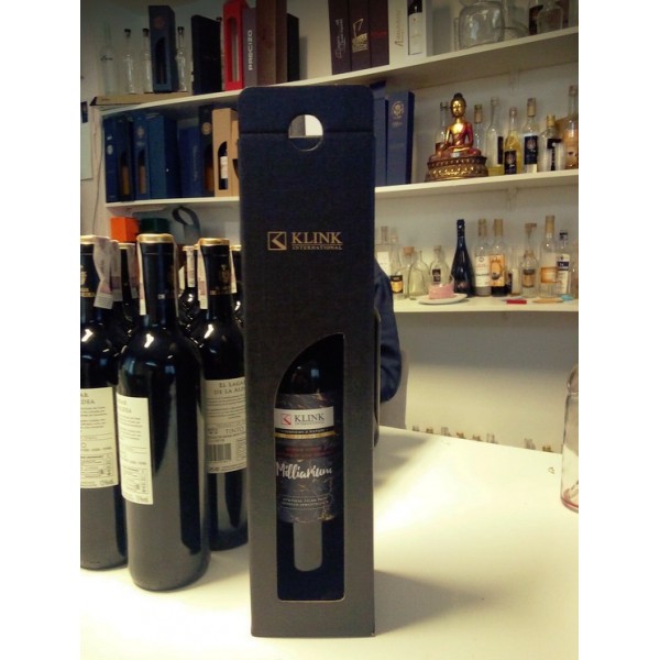 Zestaw prezentowy - WINO 750 ml, etykieta, karton z okienkiem, logo