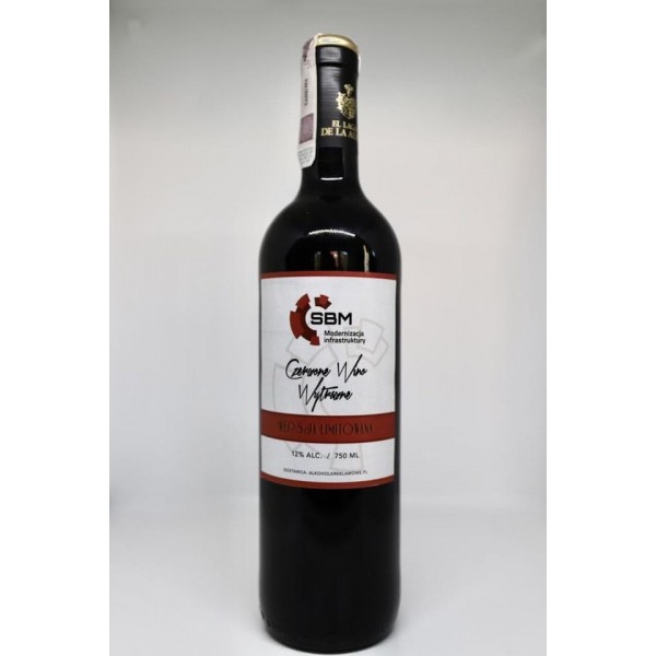 Zestaw prezentowy - WINO 750 ml, etykieta, karton z okienkiem, logo