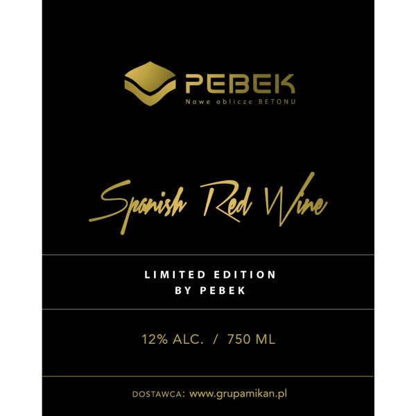 Zestaw prezentowy - WINO 750 ml, etykieta, karton z okienkiem, logo