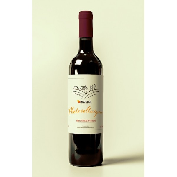 Zestaw prezentowy - WINO 750 ml, etykieta, karton z okienkiem, logo