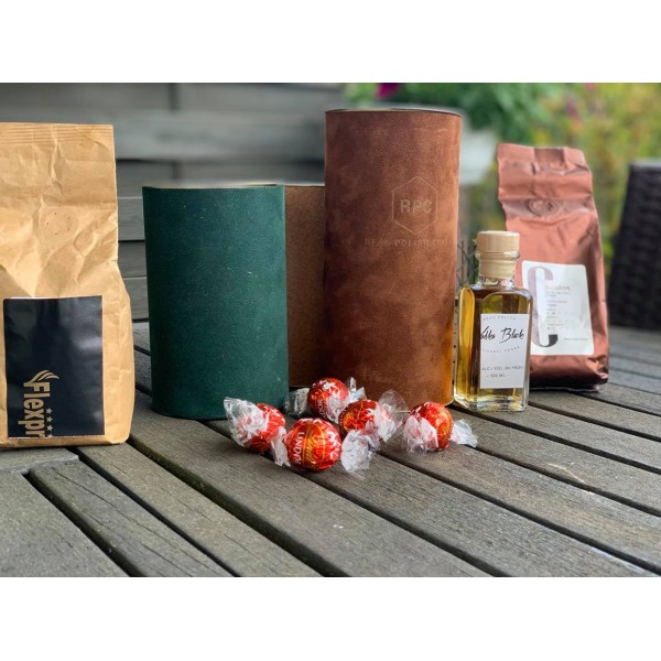 TUBA, KAWA,  ALKOHOL, LINDT- zestaw prezentowy z logo