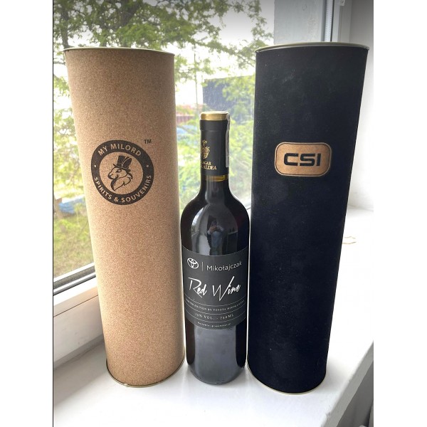 Tuba z korka z grawerowaniem