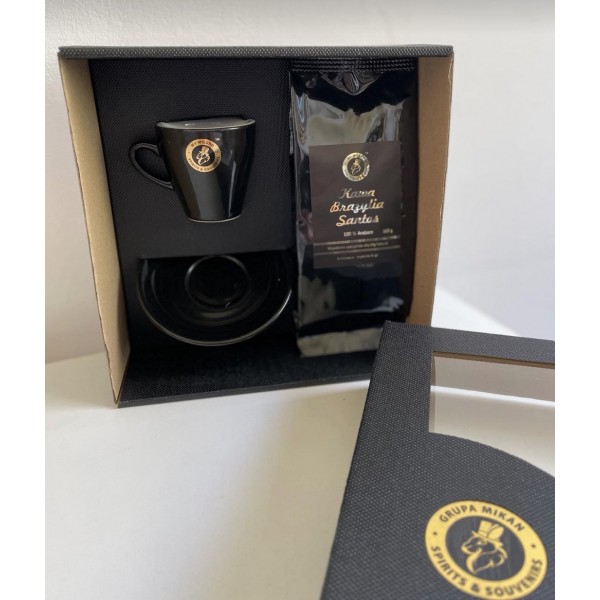 Zestaw kawowy filiżanka plus kawa z logo