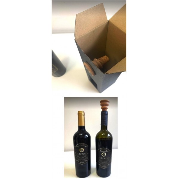 WINO W KARTONIE Z ZATYCZKĄ Z LOGO