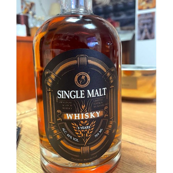 Whisky z logo SINGLE MALT, My Milord